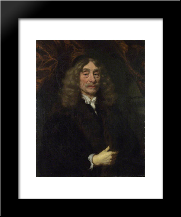 Portrait Of Jan De Reus 20x24 Black Modern Wood Framed Art Print Poster by Maes, Nicolaes