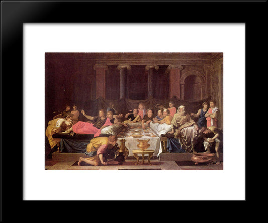 Penance 20x24 Black Modern Wood Framed Art Print Poster by Poussin, Nicolas