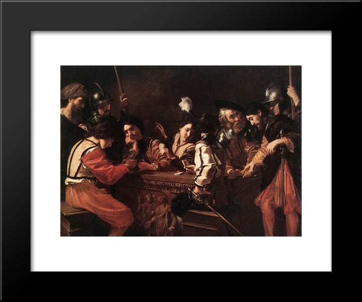 The Guard Room 20x24 Black Modern Wood Framed Art Print Poster by Tournier, Nicolas