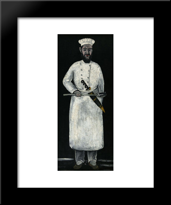 Cook 20x24 Black Modern Wood Framed Art Print Poster by Pirosmani, Niko