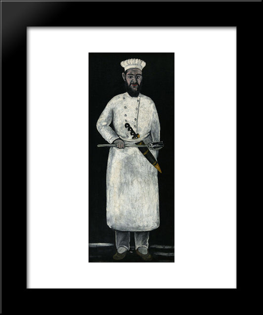 Cook 20x24 Black Modern Wood Framed Art Print Poster by Pirosmani, Niko