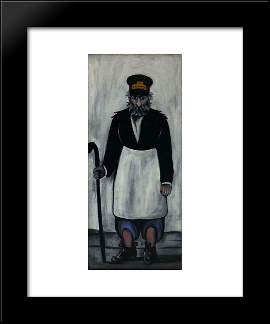 Gate Keeper 20x24 Black Modern Wood Framed Art Print Poster by Pirosmani, Niko