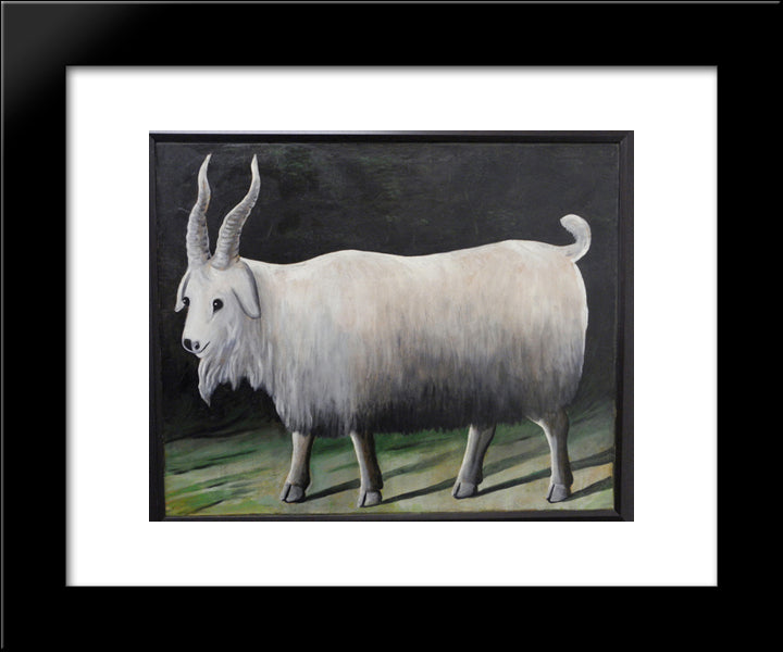 Goat 20x24 Black Modern Wood Framed Art Print Poster by Pirosmani, Niko