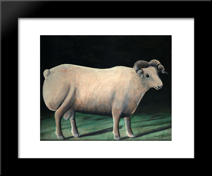 Ram 20x24 Black Modern Wood Framed Art Print Poster by Pirosmani, Niko