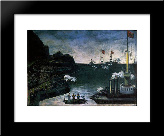 Russo-Japanese War 20x24 Black Modern Wood Framed Art Print Poster by Pirosmani, Niko