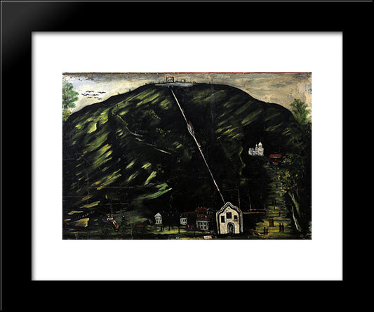 St. David'S Church (Part Of Tapestry In Six Paintings) 20x24 Black Modern Wood Framed Art Print Poster by Pirosmani, Niko