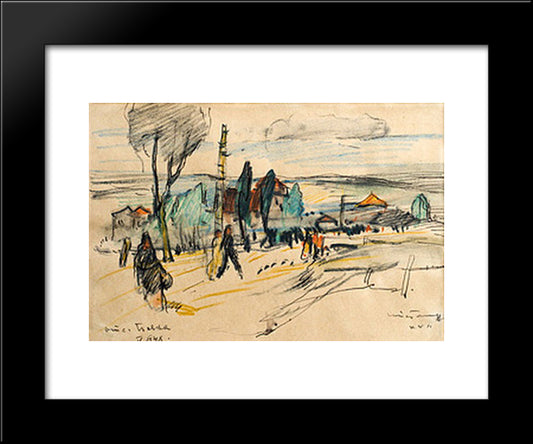 Center 20x24 Black Modern Wood Framed Art Print Poster by Tanev, Nikola