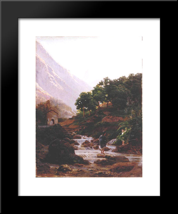 Carrara 20x24 Black Modern Wood Framed Art Print Poster by Ge, Nikolai