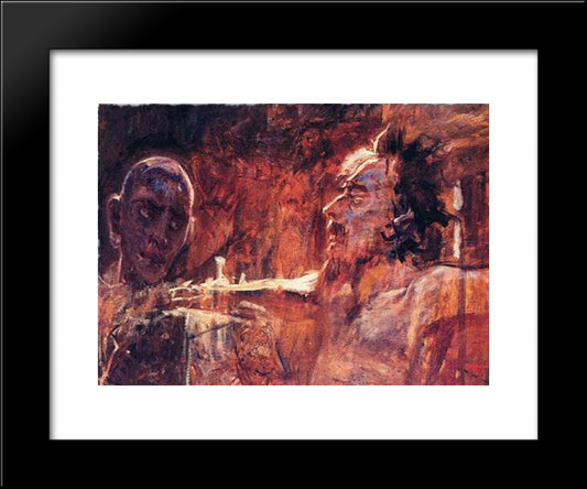 Christand Robber 20x24 Black Modern Wood Framed Art Print Poster by Ge, Nikolai