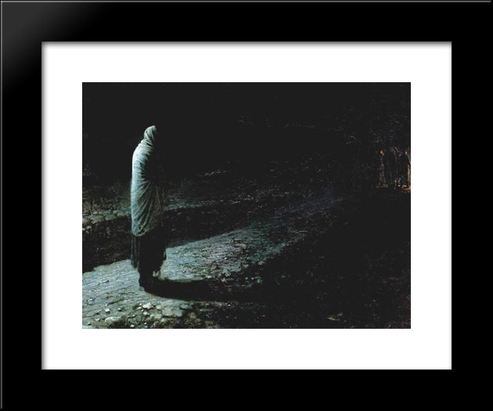 Conscience, Judas 20x24 Black Modern Wood Framed Art Print Poster by Ge, Nikolai