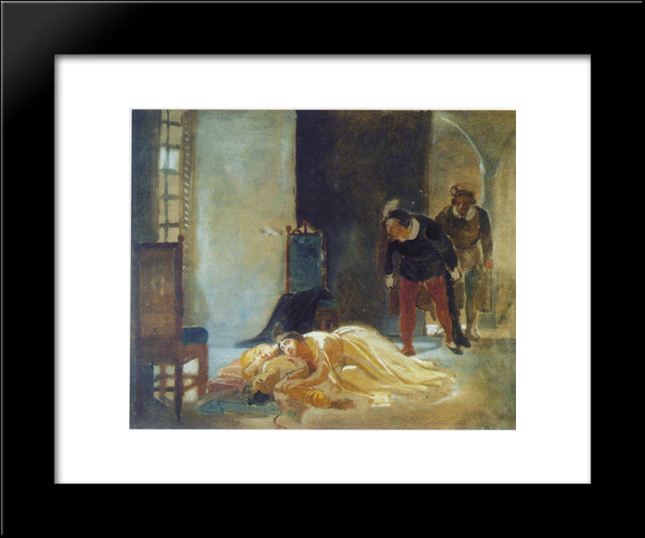 Death Of Imelda Lambertatstsi 20x24 Black Modern Wood Framed Art Print Poster by Ge, Nikolai