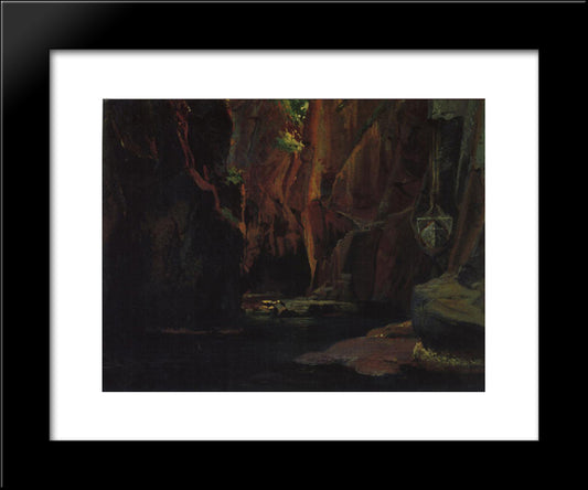 Gorge In The Mountains Of Carrara 20x24 Black Modern Wood Framed Art Print Poster by Ge, Nikolai