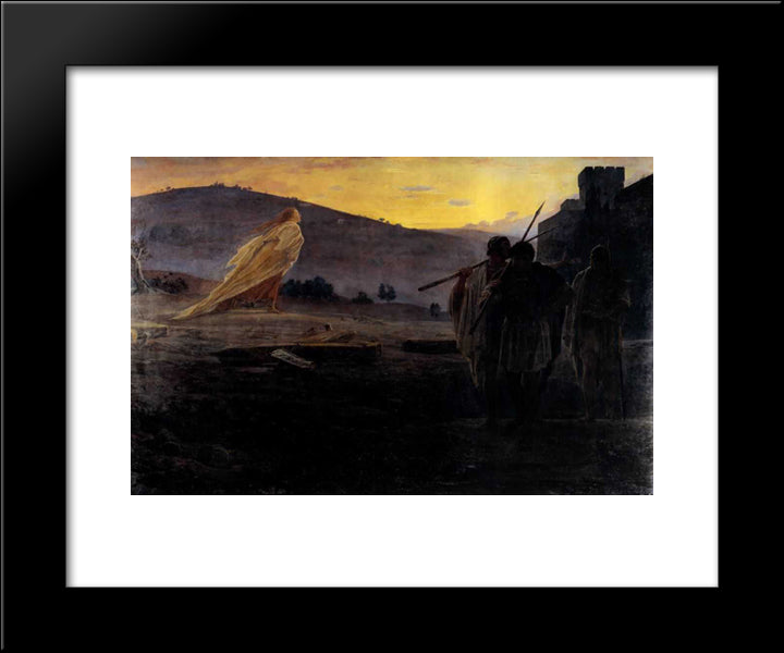 Harbingers Of The Resurrection 20x24 Black Modern Wood Framed Art Print Poster by Ge, Nikolai