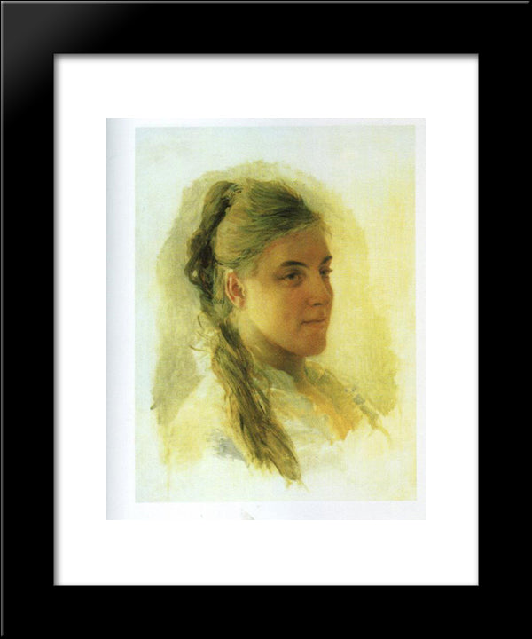 Katerina Ivanovna Zabello 20x24 Black Modern Wood Framed Art Print Poster by Ge, Nikolai