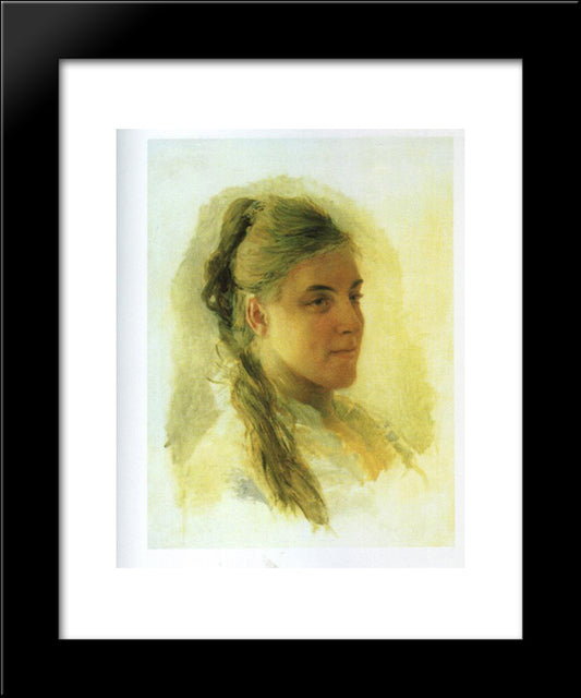 Katerina Ivanovna Zabello 20x24 Black Modern Wood Framed Art Print Poster by Ge, Nikolai