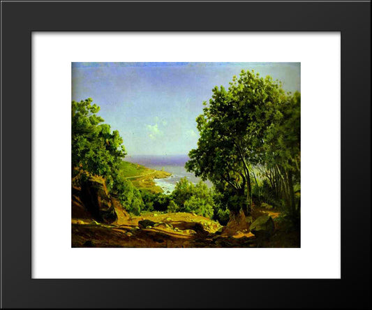 Livorno. Road To The Sea At Antiniano Near Livorno 20x24 Black Modern Wood Framed Art Print Poster by Ge, Nikolai