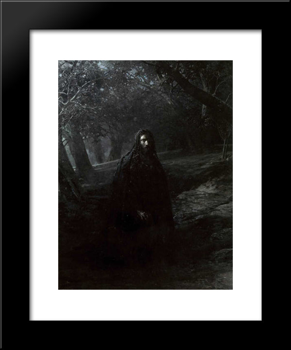 On The Mount Of Olives 20x24 Black Modern Wood Framed Art Print Poster by Ge, Nikolai