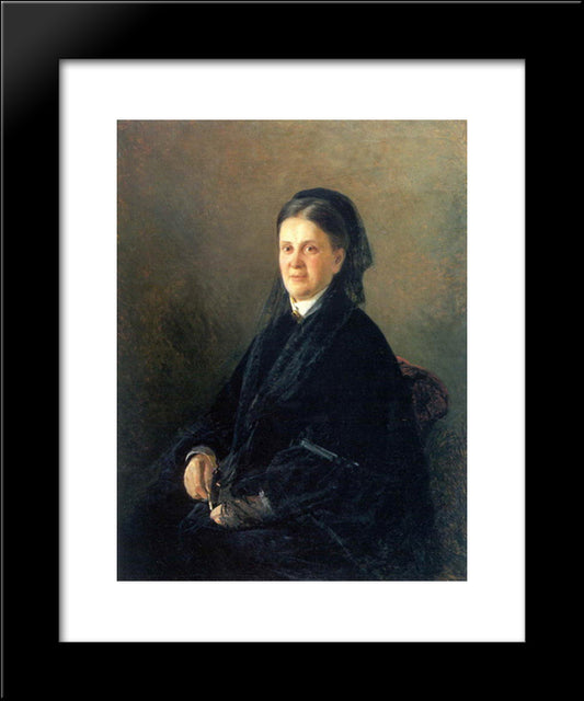 Portrait Of Anna Olsufyeva 20x24 Black Modern Wood Framed Art Print Poster by Ge, Nikolai