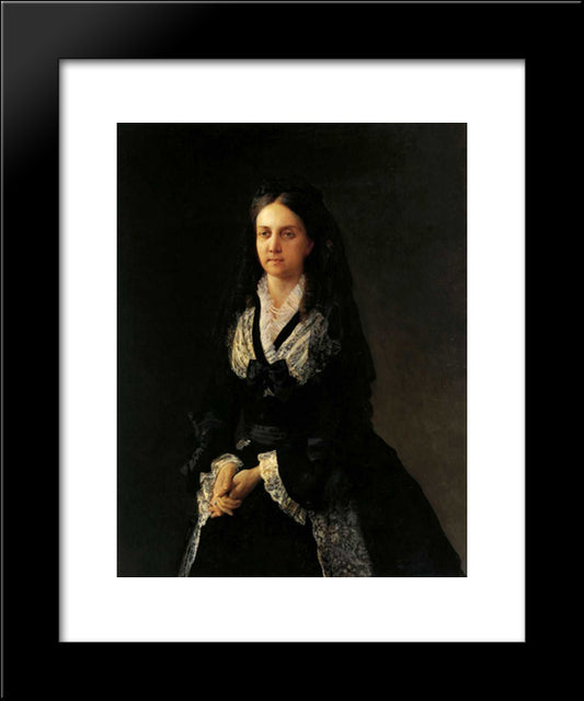 Portrait Of Barbara Kochubey 20x24 Black Modern Wood Framed Art Print Poster by Ge, Nikolai