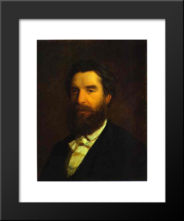 Portrait Of Ivan Zabela 20x24 Black Modern Wood Framed Art Print Poster by Ge, Nikolai
