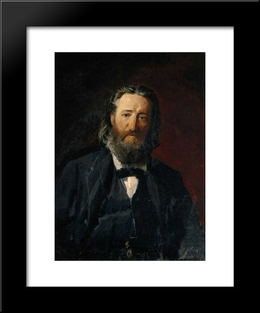 Portrait Of Joseph Daumang 20x24 Black Modern Wood Framed Art Print Poster by Ge, Nikolai
