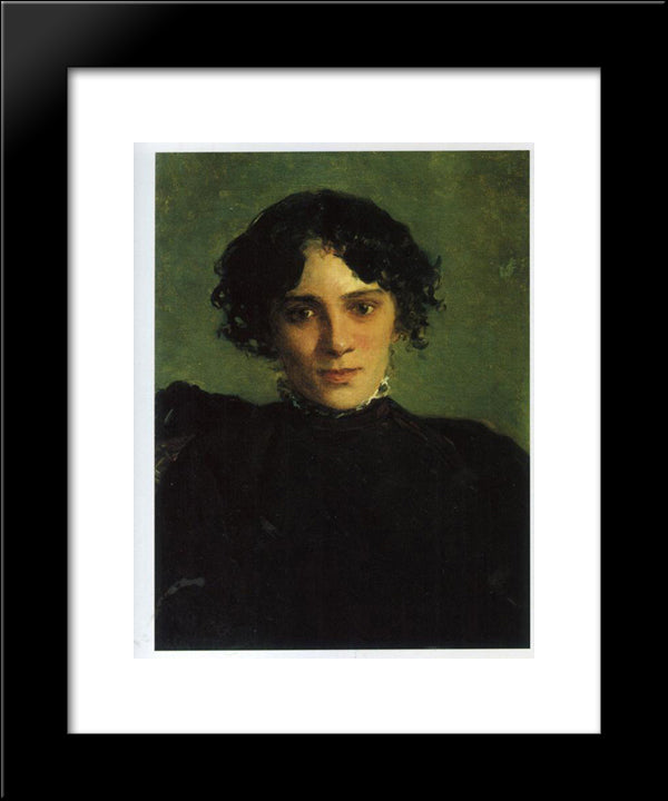 Portrait Of Maria Gabayeva 20x24 Black Modern Wood Framed Art Print Poster by Ge, Nikolai