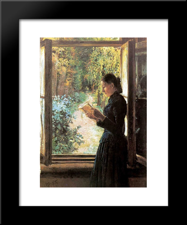 Portrait Of Natalia Petrunkevich 20x24 Black Modern Wood Framed Art Print Poster by Ge, Nikolai