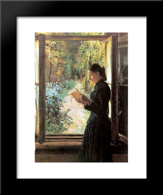 Portrait Of Natalia Petrunkevich 20x24 Black Modern Wood Framed Art Print Poster by Ge, Nikolai