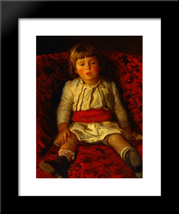 Portrait Of Nikolay Ge, The Artist'S Grandson 20x24 Black Modern Wood Framed Art Print Poster by Ge, Nikolai