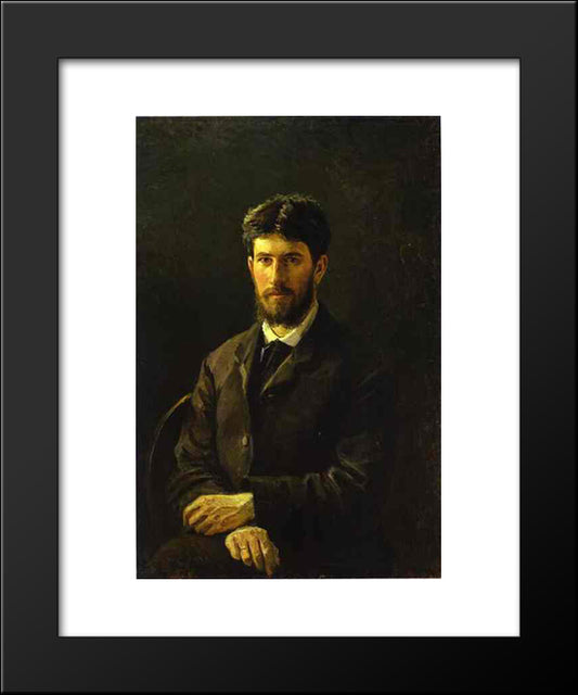 Portrait Of Piotr Ge, The Artist'S Son 20x24 Black Modern Wood Framed Art Print Poster by Ge, Nikolai