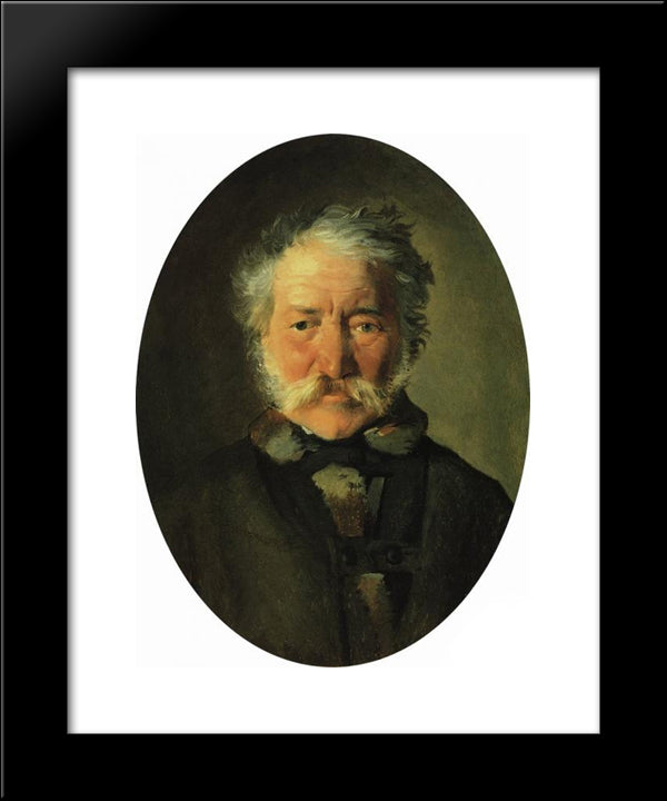 Portrait Of Piotr Zabela 20x24 Black Modern Wood Framed Art Print Poster by Ge, Nikolai