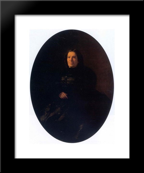 Portrait Of V.N.Rostovtseva 20x24 Black Modern Wood Framed Art Print Poster by Ge, Nikolai