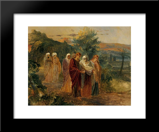 Returning From The Burial Of Christ 20x24 Black Modern Wood Framed Art Print Poster by Ge, Nikolai