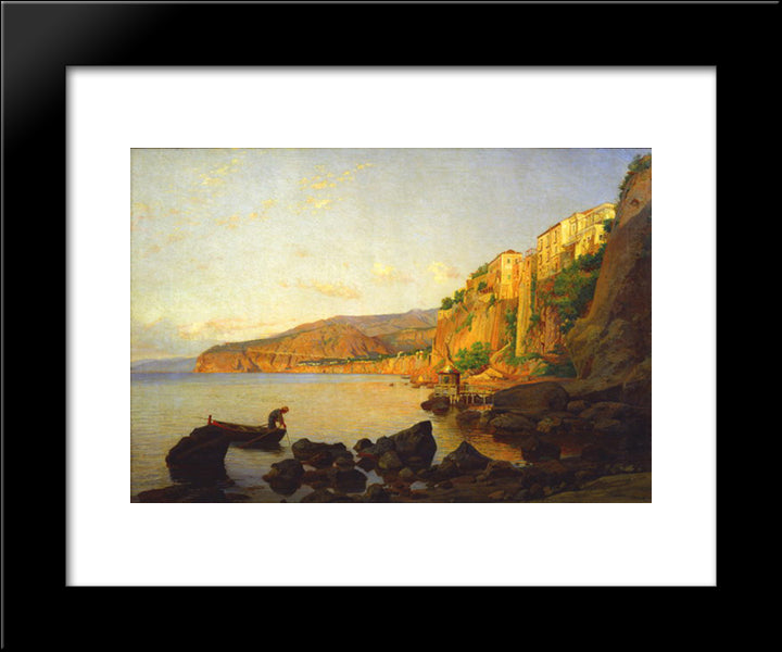 Sorrento 20x24 Black Modern Wood Framed Art Print Poster by Ge, Nikolai