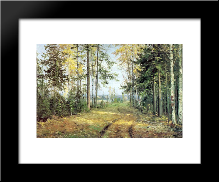 The Road Into The Forest 20x24 Black Modern Wood Framed Art Print Poster by Ge, Nikolai