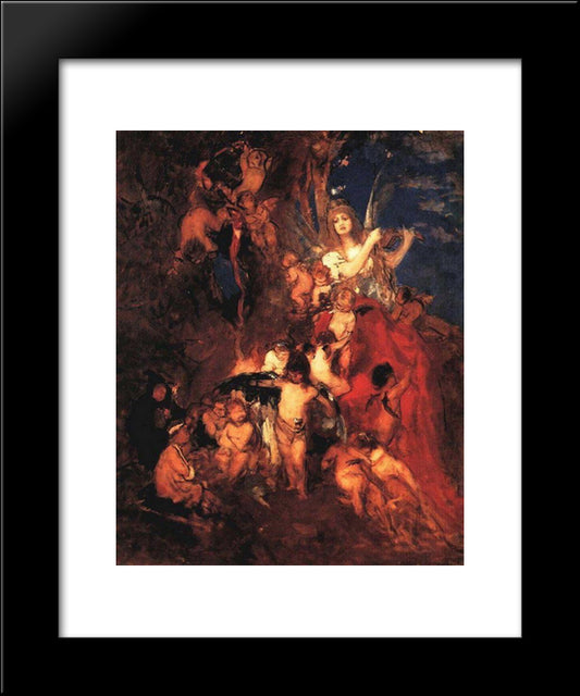 Art And It'S Spirits 20x24 Black Modern Wood Framed Art Print Poster by Gyzis, Nikolaos