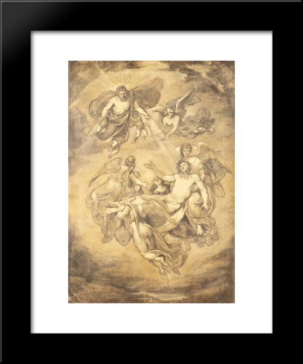 Drawing 20x24 Black Modern Wood Framed Art Print Poster by Gyzis, Nikolaos