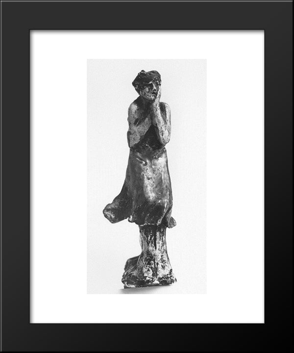 Girl Getting Cold 20x24 Black Modern Wood Framed Art Print Poster by Gyzis, Nikolaos