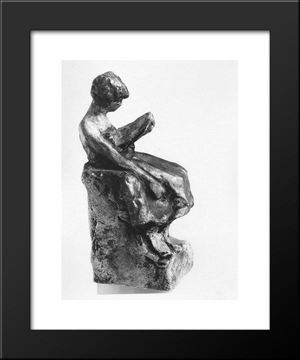 Girl Reading 20x24 Black Modern Wood Framed Art Print Poster by Gyzis, Nikolaos