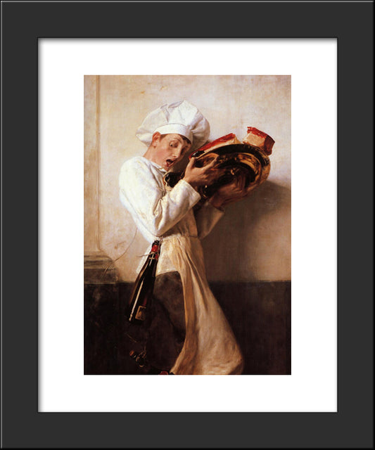 Pastry Man 20x24 Black Modern Wood Framed Art Print Poster by Gyzis, Nikolaos