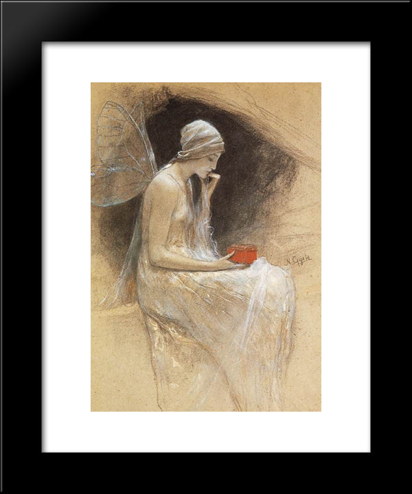 Psyche 20x24 Black Modern Wood Framed Art Print Poster by Gyzis, Nikolaos