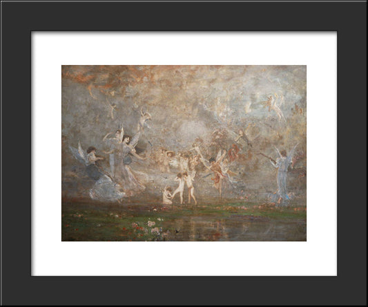 Spring Symphony 20x24 Black Modern Wood Framed Art Print Poster by Gyzis, Nikolaos