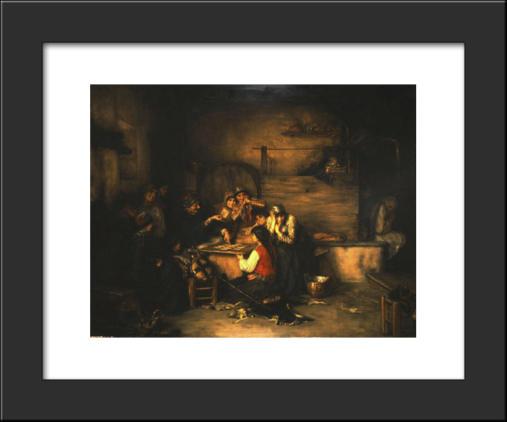 The Fortune Teller 20x24 Black Modern Wood Framed Art Print Poster by Gyzis, Nikolaos
