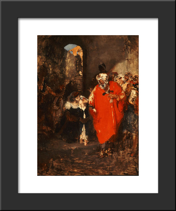 The Slave Market 20x24 Black Modern Wood Framed Art Print Poster by Gyzis, Nikolaos