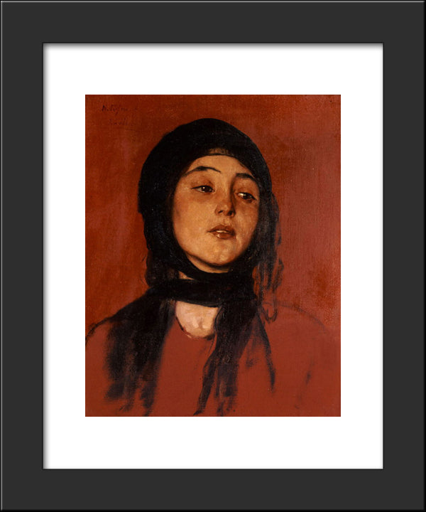 Wishbone 20x24 Black Modern Wood Framed Art Print Poster by Gyzis, Nikolaos