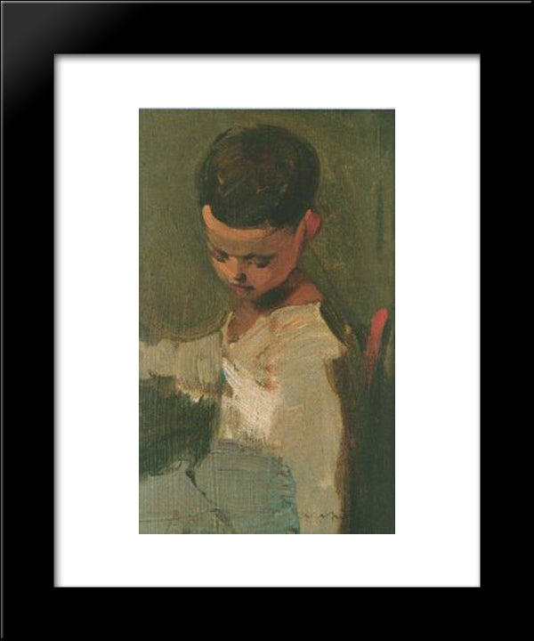 Boy 20x24 Black Modern Wood Framed Art Print Poster by Lytras, Nikolaos