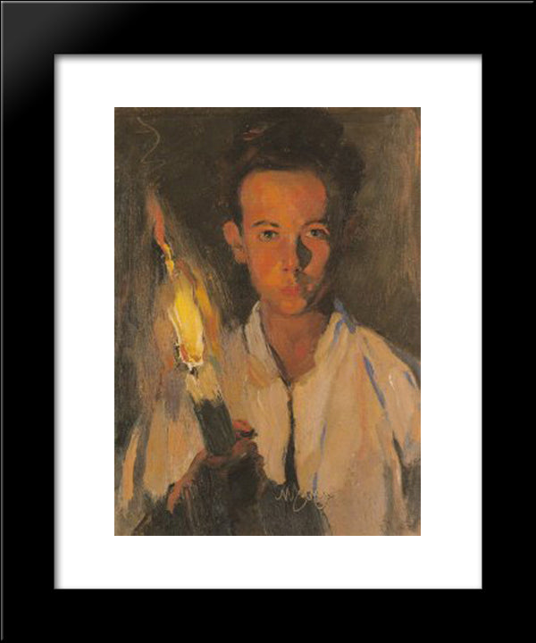 Child 20x24 Black Modern Wood Framed Art Print Poster by Lytras, Nikolaos