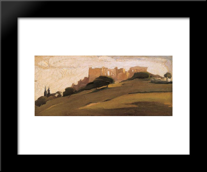 Landscape, Acropolis 20x24 Black Modern Wood Framed Art Print Poster by Lytras, Nikolaos