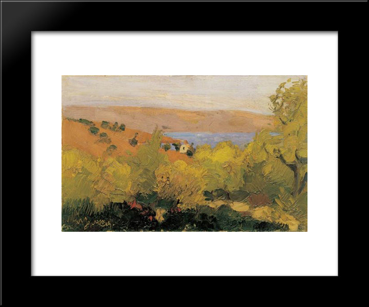 Landscape, Sounion 20x24 Black Modern Wood Framed Art Print Poster by Lytras, Nikolaos