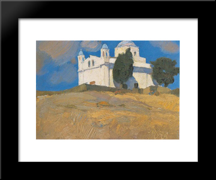 Landscape, Tinos 20x24 Black Modern Wood Framed Art Print Poster by Lytras, Nikolaos